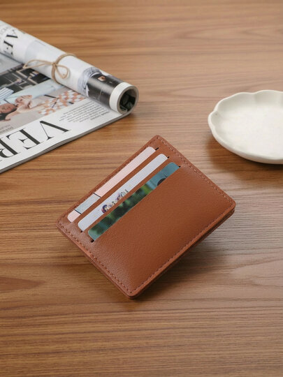 Картхолдер , фактура гладкая, коричневый — фото 1