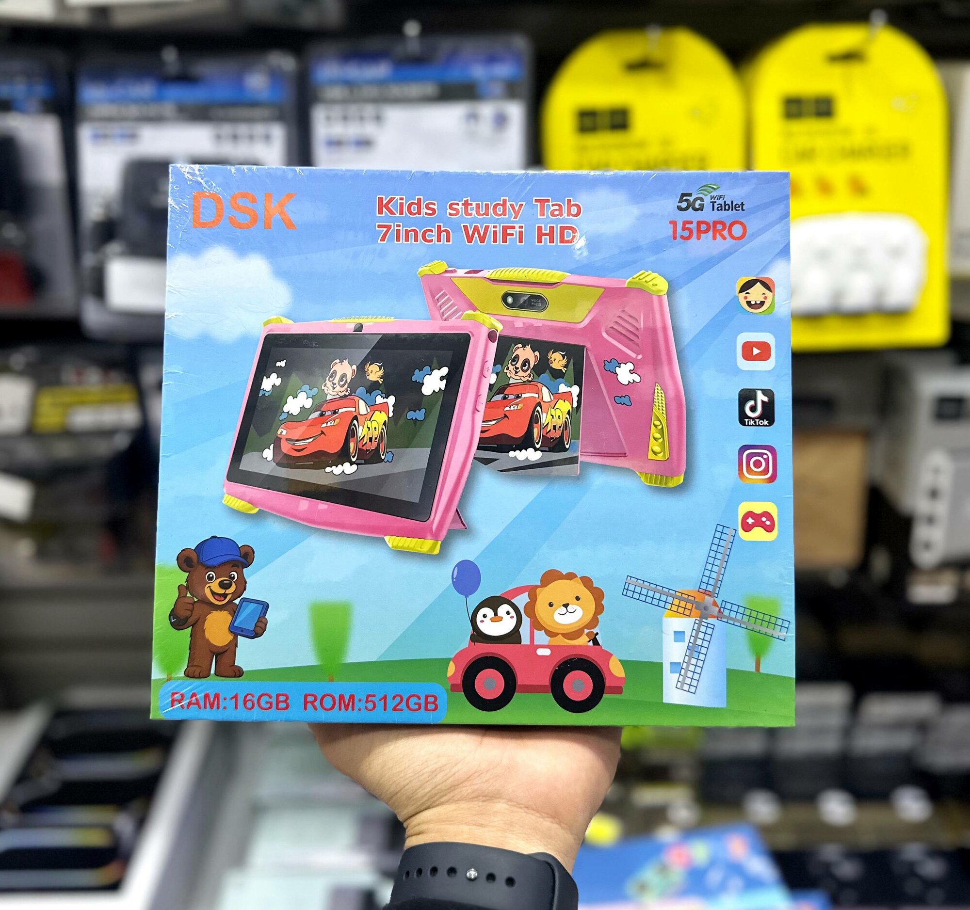 Интерактивный детский планшет DSK 15 PRO, 7" IPS, Android 14, Wi-Fi, 16/512 ГБ, синий