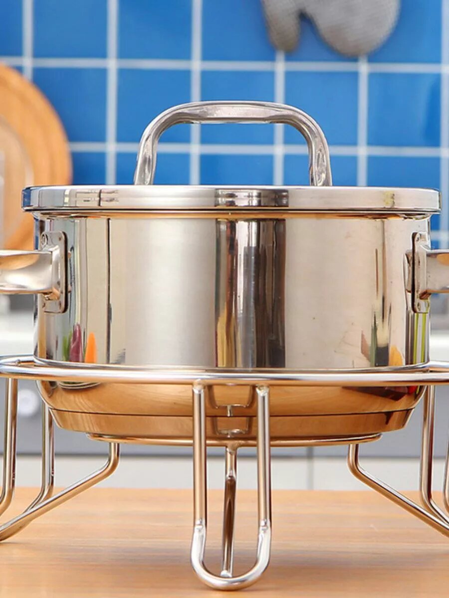 Подставка для горячего, металл, нержавейка, настольная, 30х12 см — фото 1