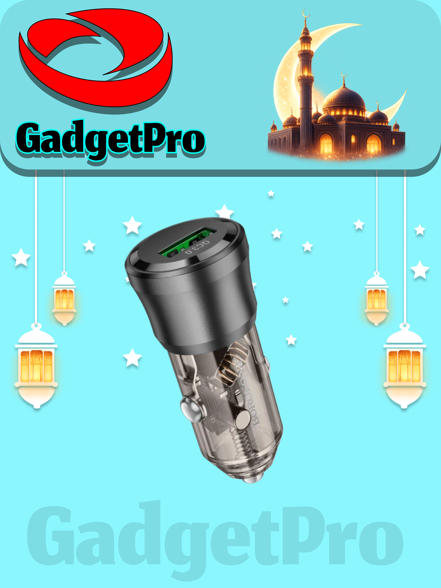 Автомобильное зарядное устройство Borofone Car charger BZ23 Noble: быстрая зарядка, 2 USB порта, черный