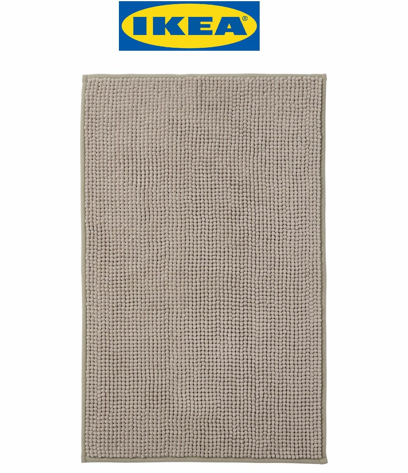 Коврик для ванной IKEA TOFTBO икеа тофтбу, 50x80 см, противоскользящий, быстросохнущий, полиэстер, бежевый