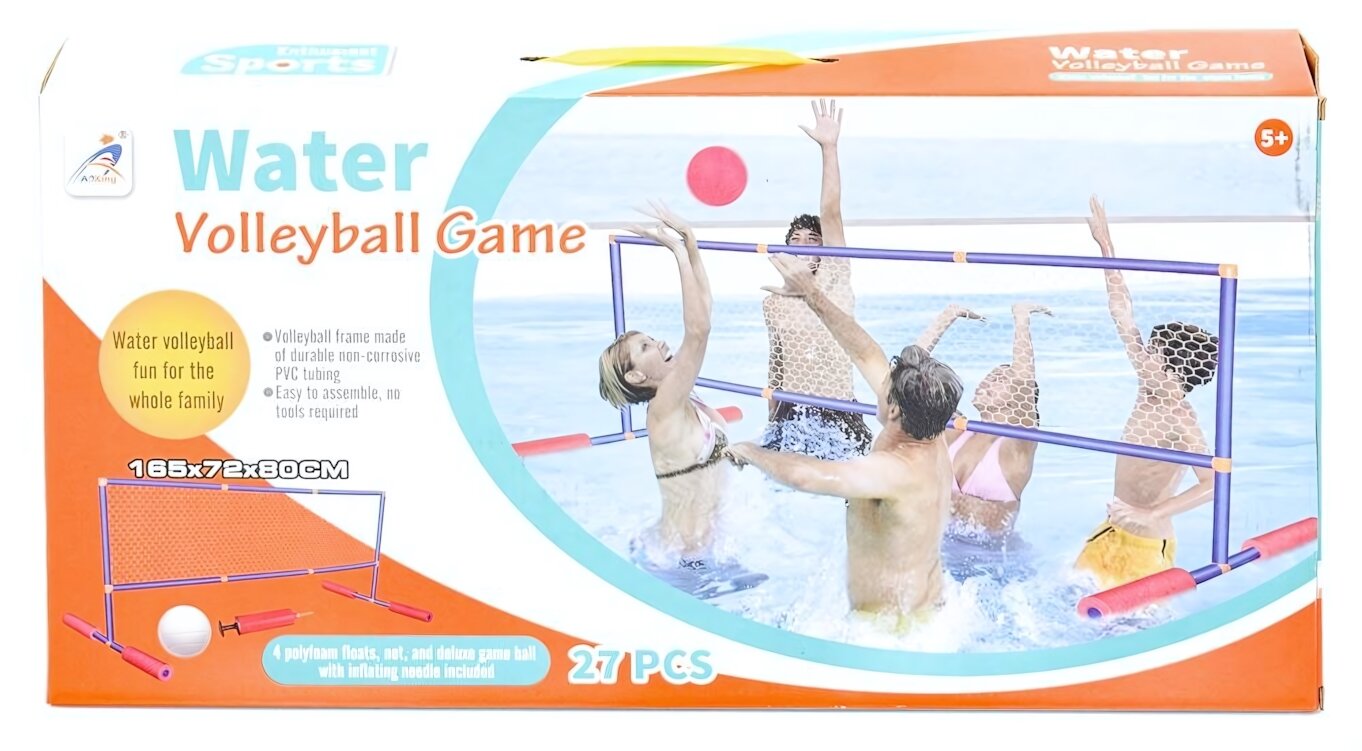 Водный волейбол "Enthusiast Sports" для всей семьи, 165x72x80 см, с сеткой и мячом
