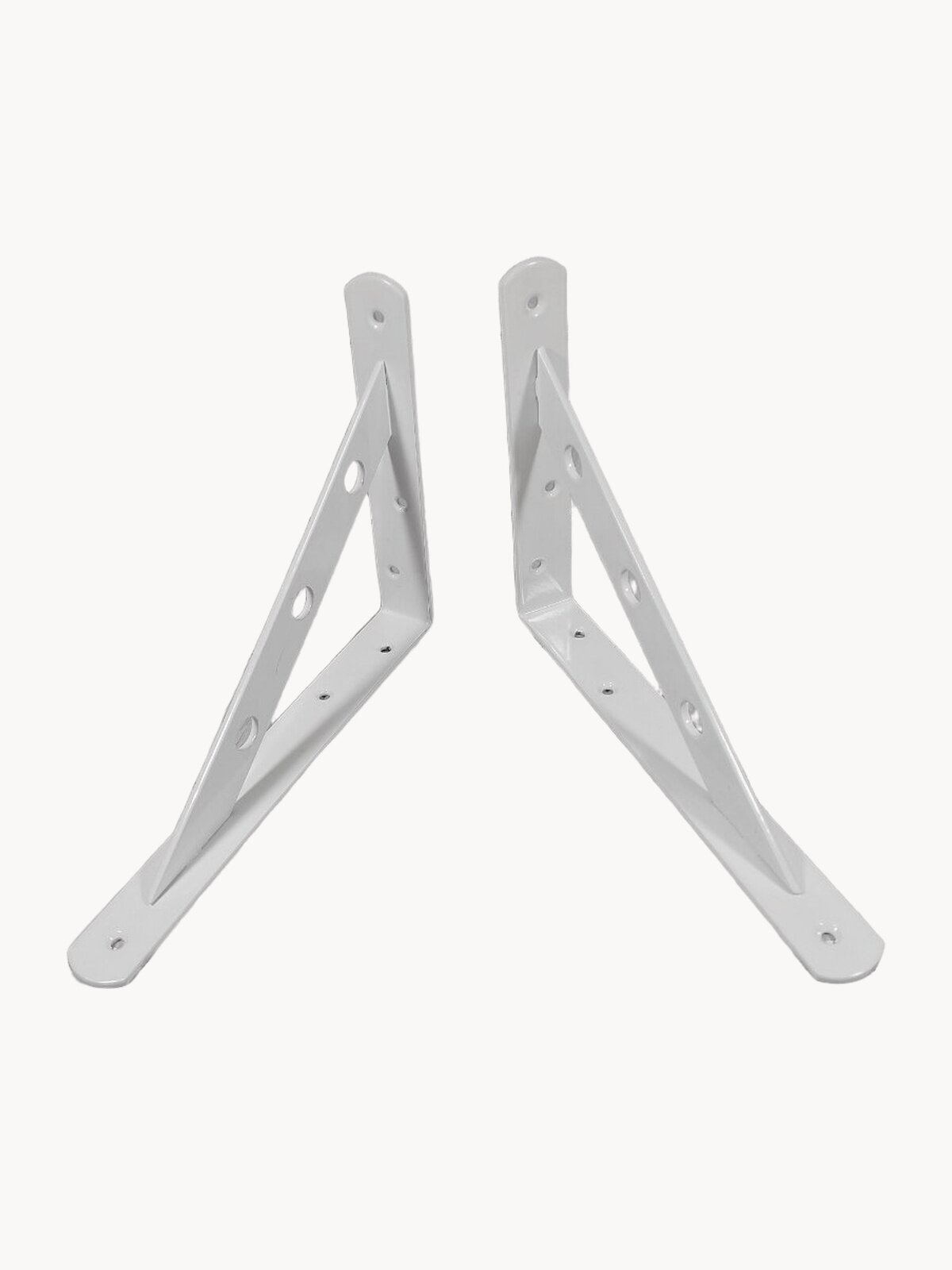 Кронштейн для полки усиленный 200х150х25мм, белый , 2 шт.