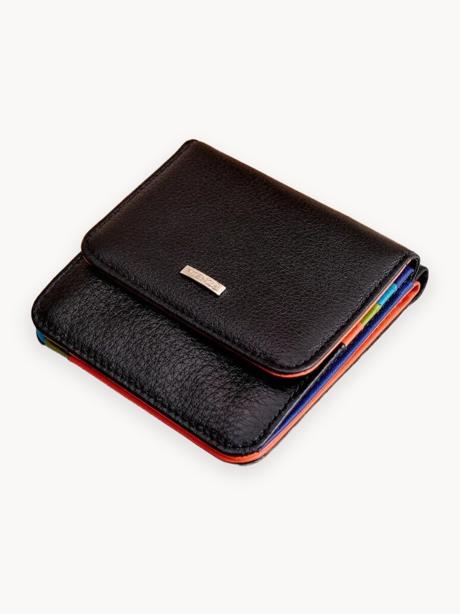 Кошелек VIENZA, фактура зернистая, black