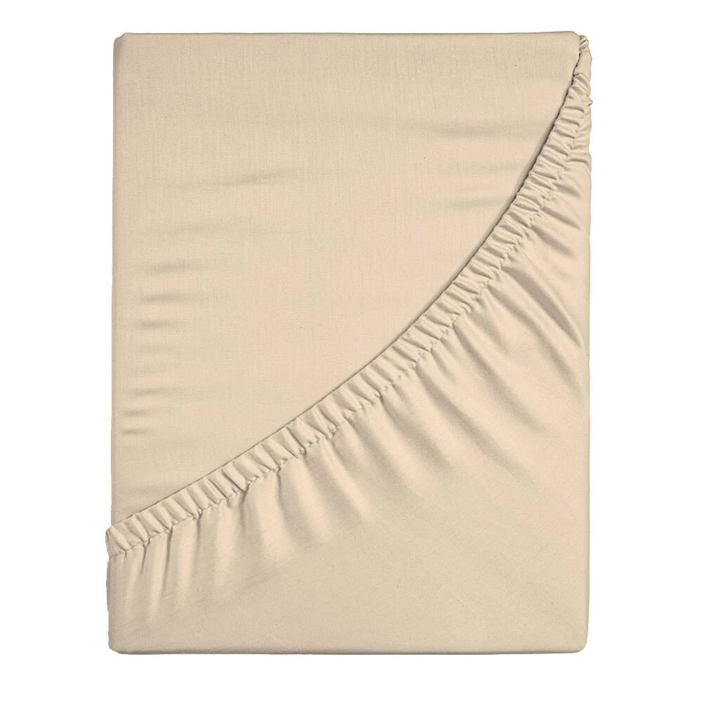 Простыня на резинке 160х200х25 см перкаль бежевая Василиса Idea Василиса ТТ-00273982