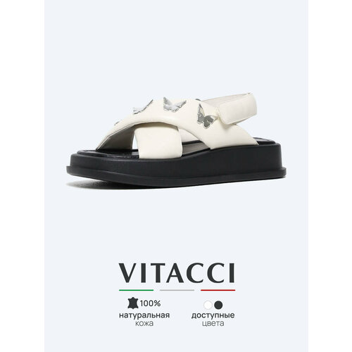 фото Сандалии vitacci, размер 37, молочный