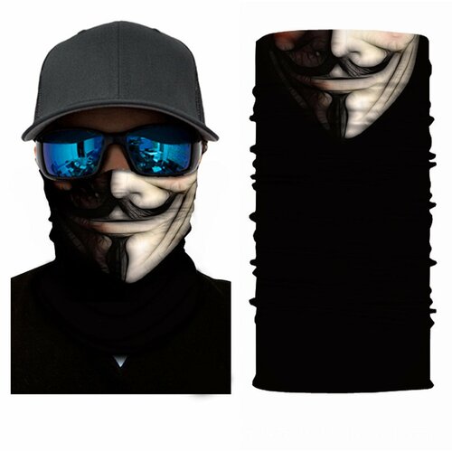 фото Бафф kamukamu бафф мультибандана шарф с принтом s20 для мужчин, черный
