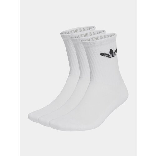 фото Носки adidas originals tre crw cush3pp, комплект, 3 пары, размер 46-48, white