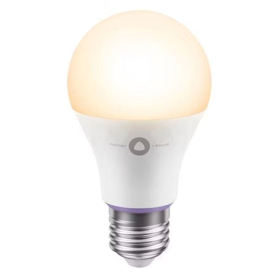 Умная лампочка Яндекса E27, A60, 8Вт, Wi-Fi, работает с Алисой (YNDX-00501) — фото 1