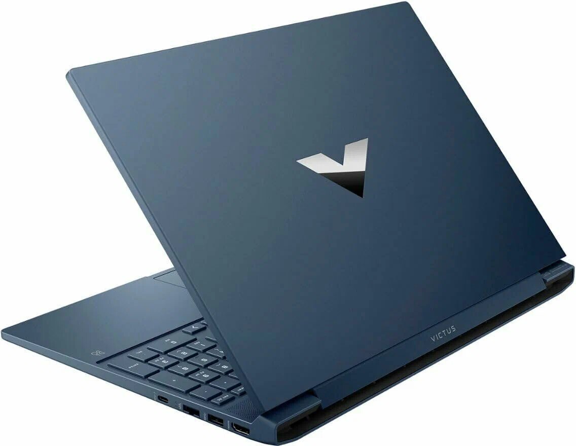 Ноутбук игровой HP Victus 15-fa0033dx 15.6", IPS, Intel Core i5 12450H 2ГГц, 8-ядерный, 8ГБ DDR4, 512ГБ SSD, NVIDIA GeForce RTX 3050 для ноутбуков - 4 ГБ, Windows 11 Home, синий [9t9r8ua] — фото 1