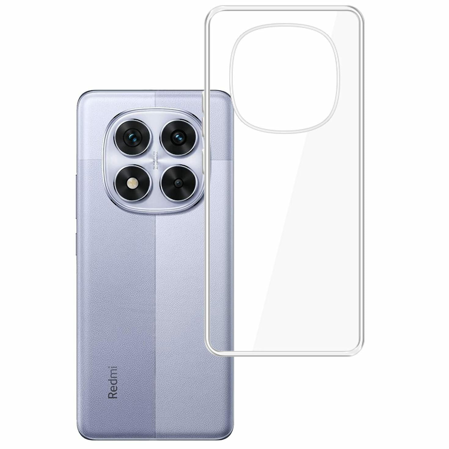 Чехол бесцветный/прозрачный силиконовый для модели телефона Redmi Note 14 Pro Plus