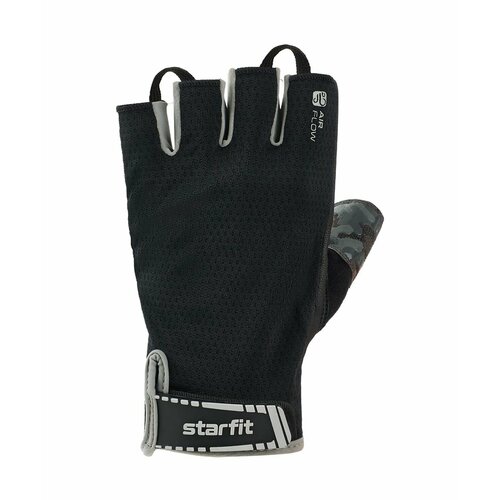 Перчатки для фитнеса WG-203, размер M черный/серый