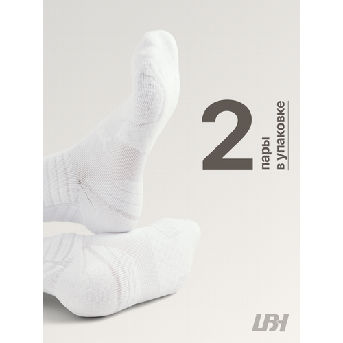 фото Носки lbh, комплект, 2 пары, размер 38-44, белый