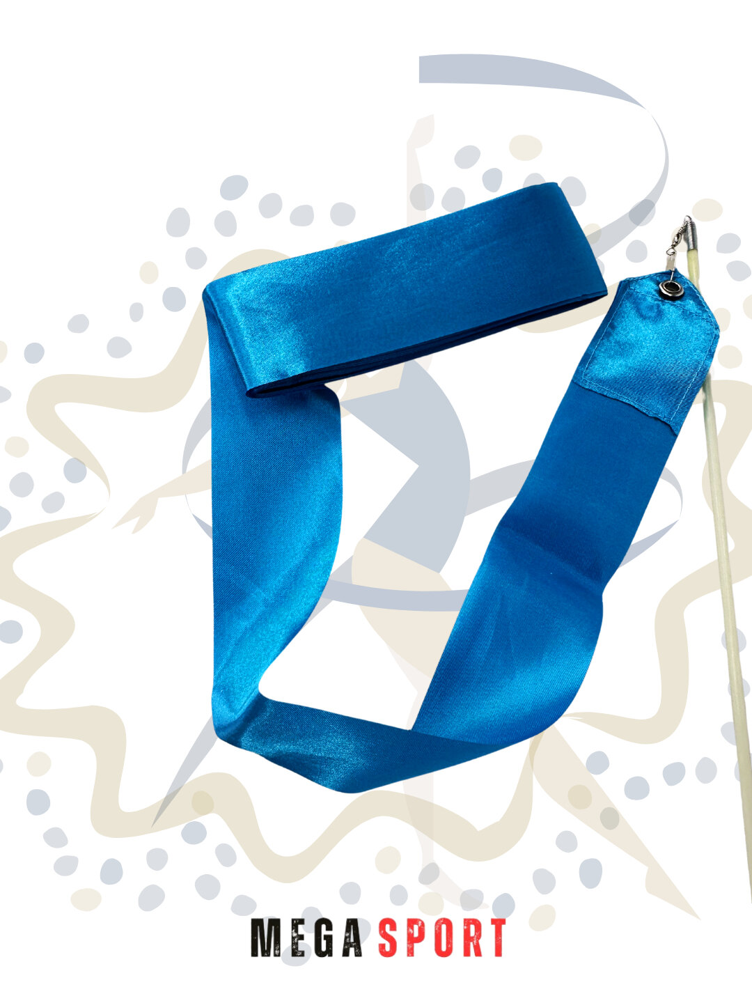 Ленты для гимнастики K_6M, атлас, полиэстер, длина 4-6 м, яркие — фото 1