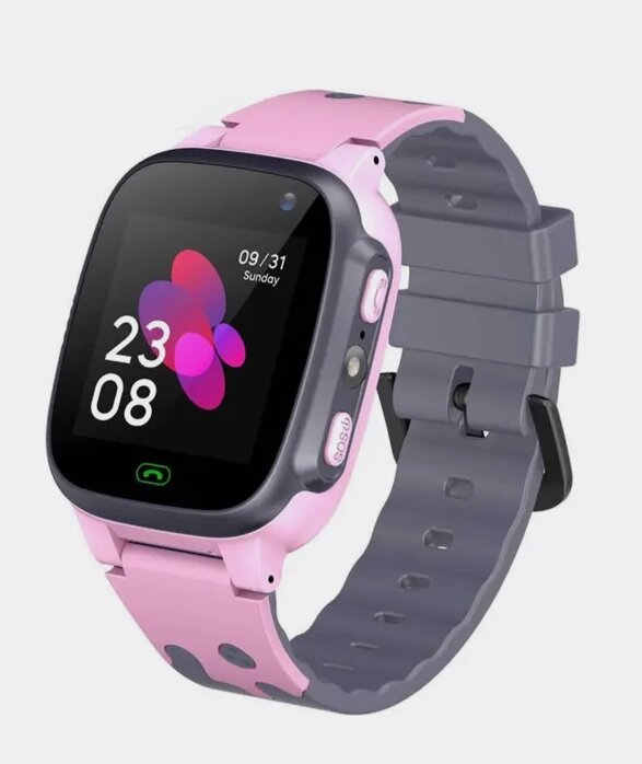 Умные детские смарт часы LION KIDS SMART с поддержкой сим карты, звонков, отслеживания локации по GPS розовые