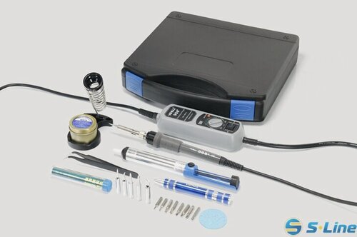 Изображение товара Набор инструментов YIHUA 908+, Паяльник, набор жал, припой, губка, канифоль, Совместимость: SMD, DIP