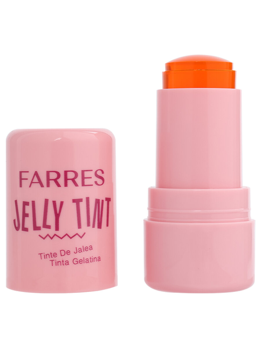 Румяна для лица Farres желе Jelly Tint 3в1 в стике, тон 102 розовый
