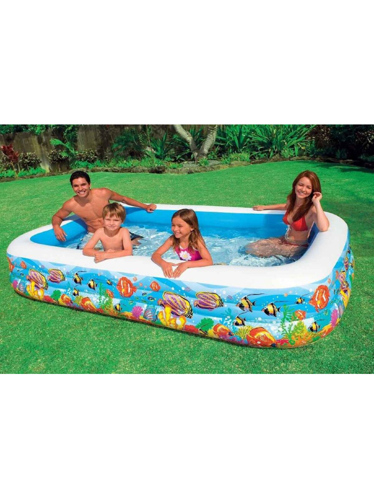 Семейный надувной бассейн Intex 58485NP "Морской" (305x183x56см)
