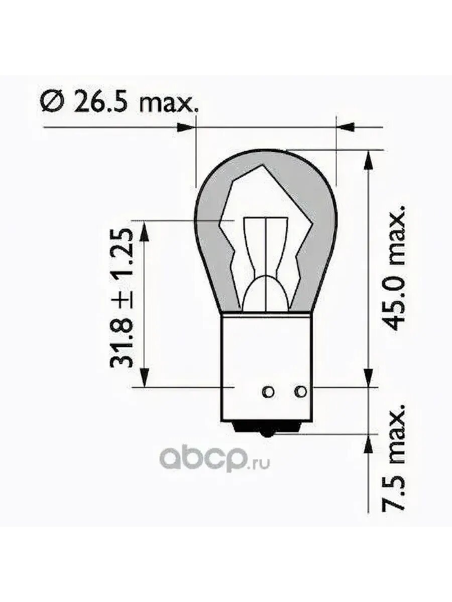 Лампа автомобильная PY21W 24V-21W (BAU15s) MasterLife