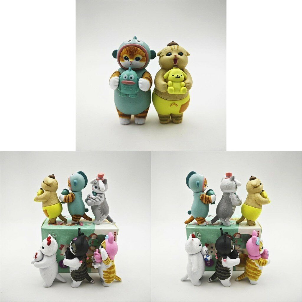 Набор фигурок котов PVC Lucky Sandy X Sanrio, 6 дизайнов, Киоми, размеры около 5 см, вес 166 г — фото 1