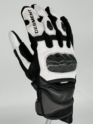 Изображение товара Мотоперчатки Desment Street Carbon черно-белые XL