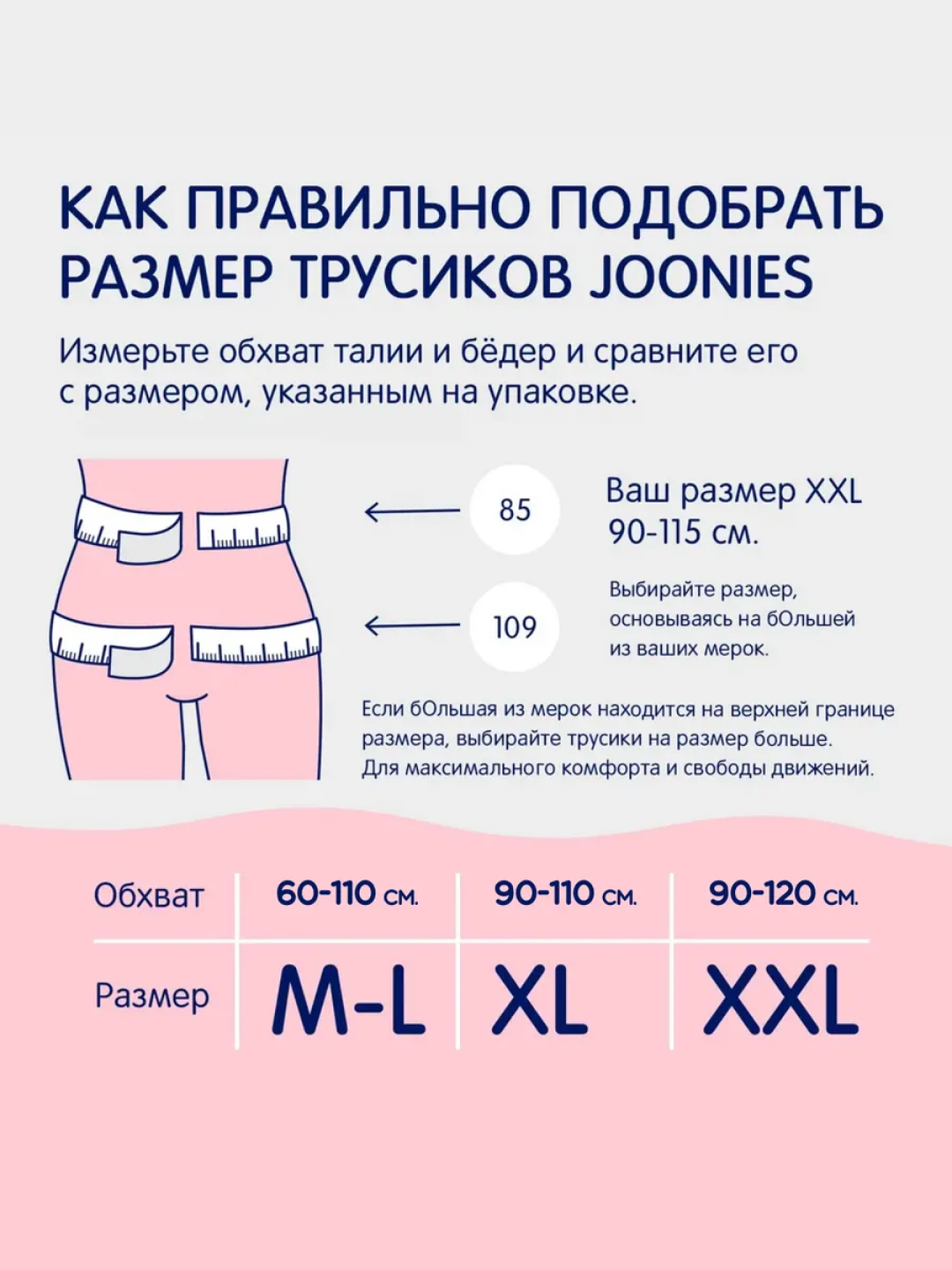 Трусики послеродовые Joonies, одноразовые, XXL, цвет белый/розовый — фото 1