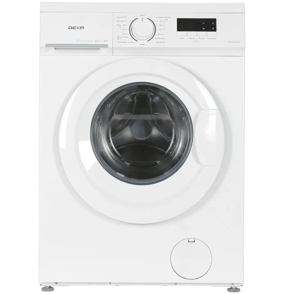 Стиральная машина DEXP WM-F610DMA/WW белый, 6 кг, 15 программ стирки, A+, 64 дБ