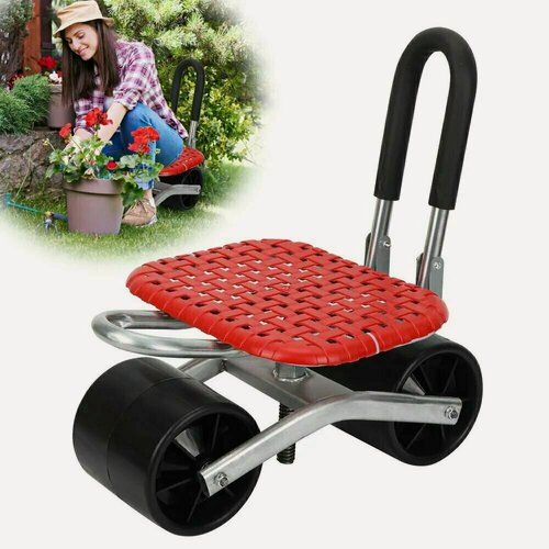 Изображение товара Садовый стул "Вездеход", искусственный ротанг, металл, Регулируется по высоте, нагрузка до 200кг, цвет красный