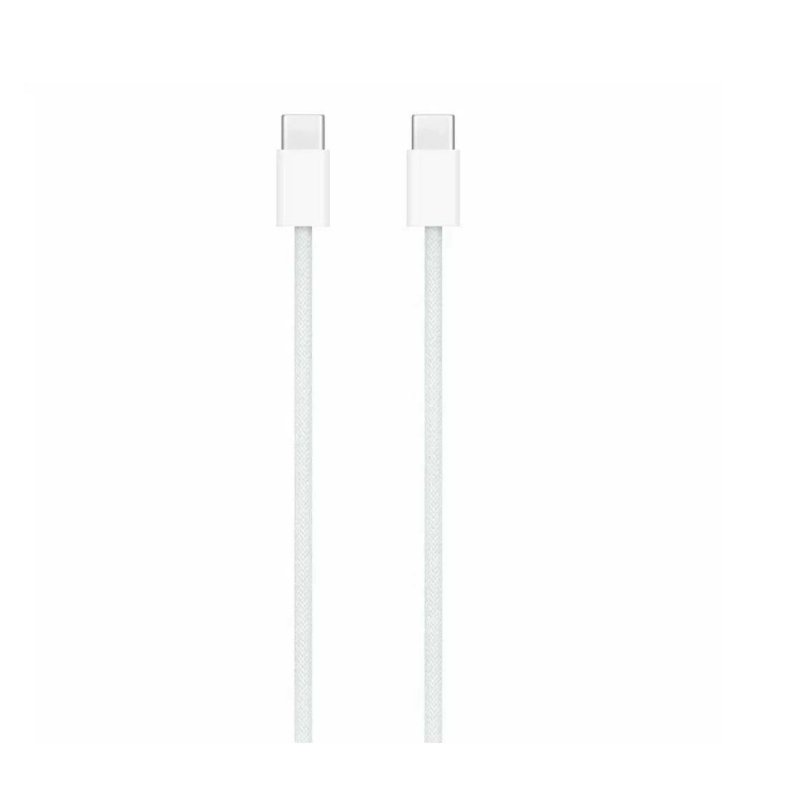 Кабель Type-C to Type-C, с функцией быстрой зарядки, все модели iPhone с 15 и выше, в тканевой оплётке — фото 1