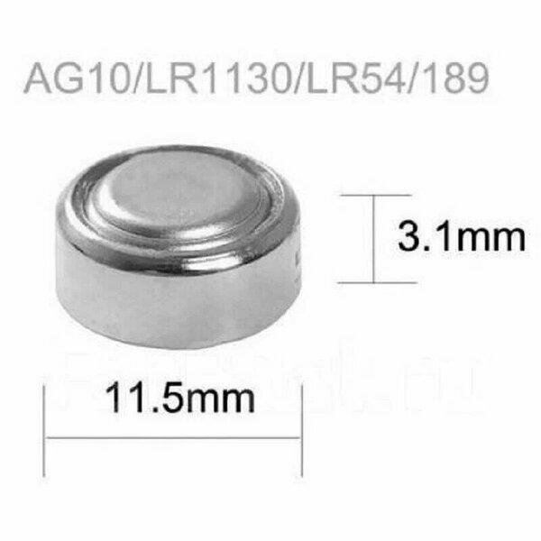 Батарейка GP AG10/LR1130 Alkaline 1.5V BL10 189F-2C10, 10шт. — фото 1