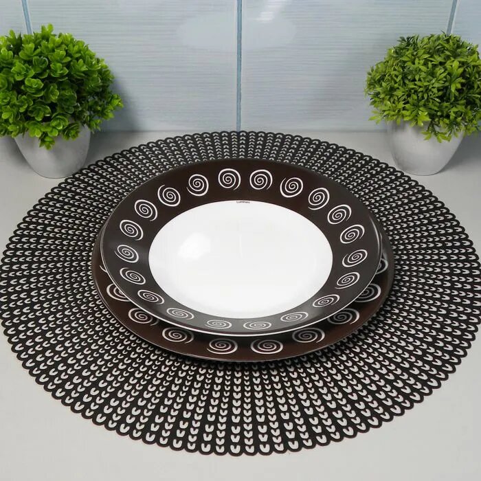 Столовый сервиз Luminarc на 6 персон, 46 предметов SIROCCO BROWN — фото 1