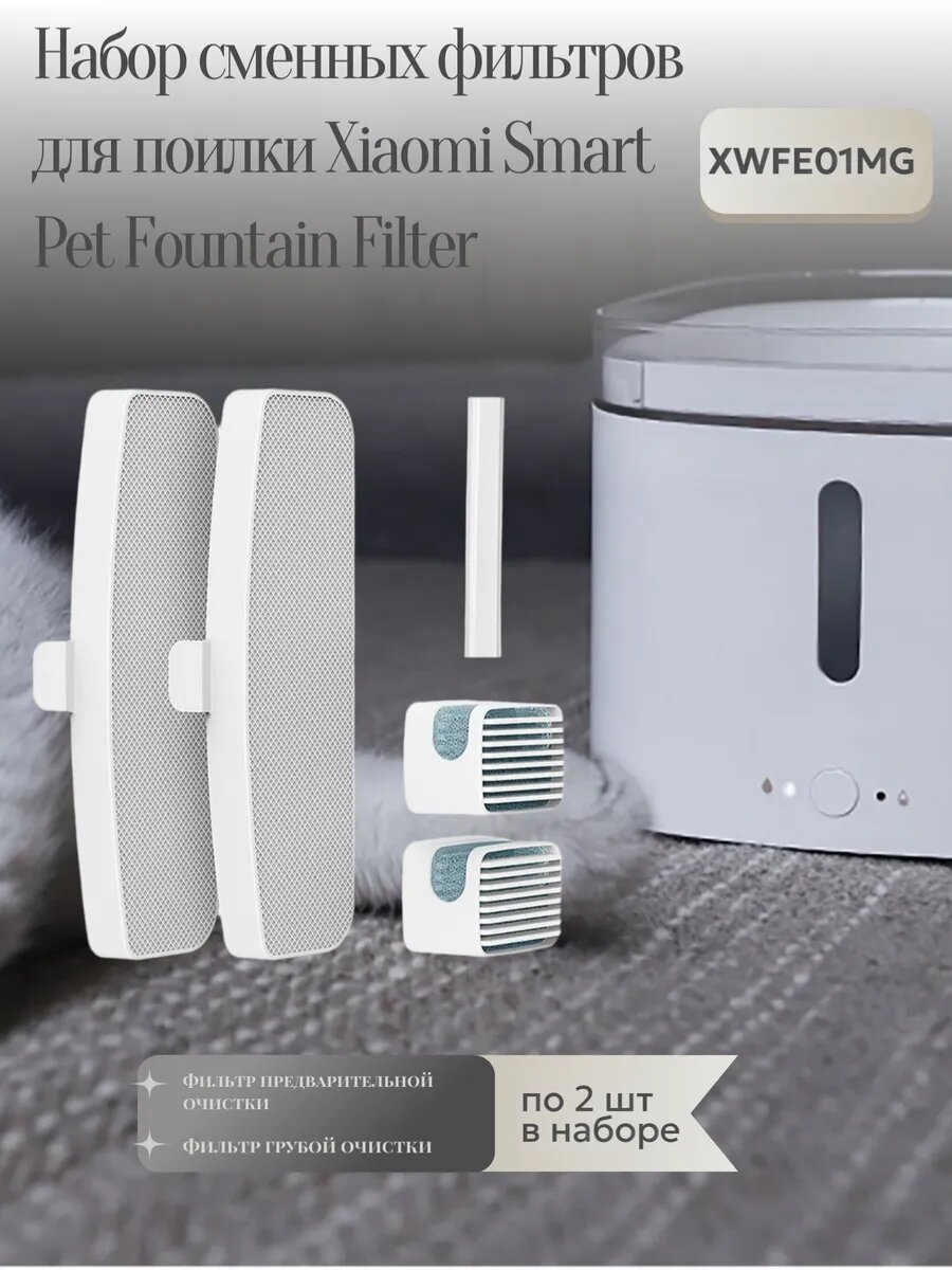 Фильтр сменный для умной поилки Xiaowan Smart Pet Dispenser Filter Set (XWFE01MG-EU), белый