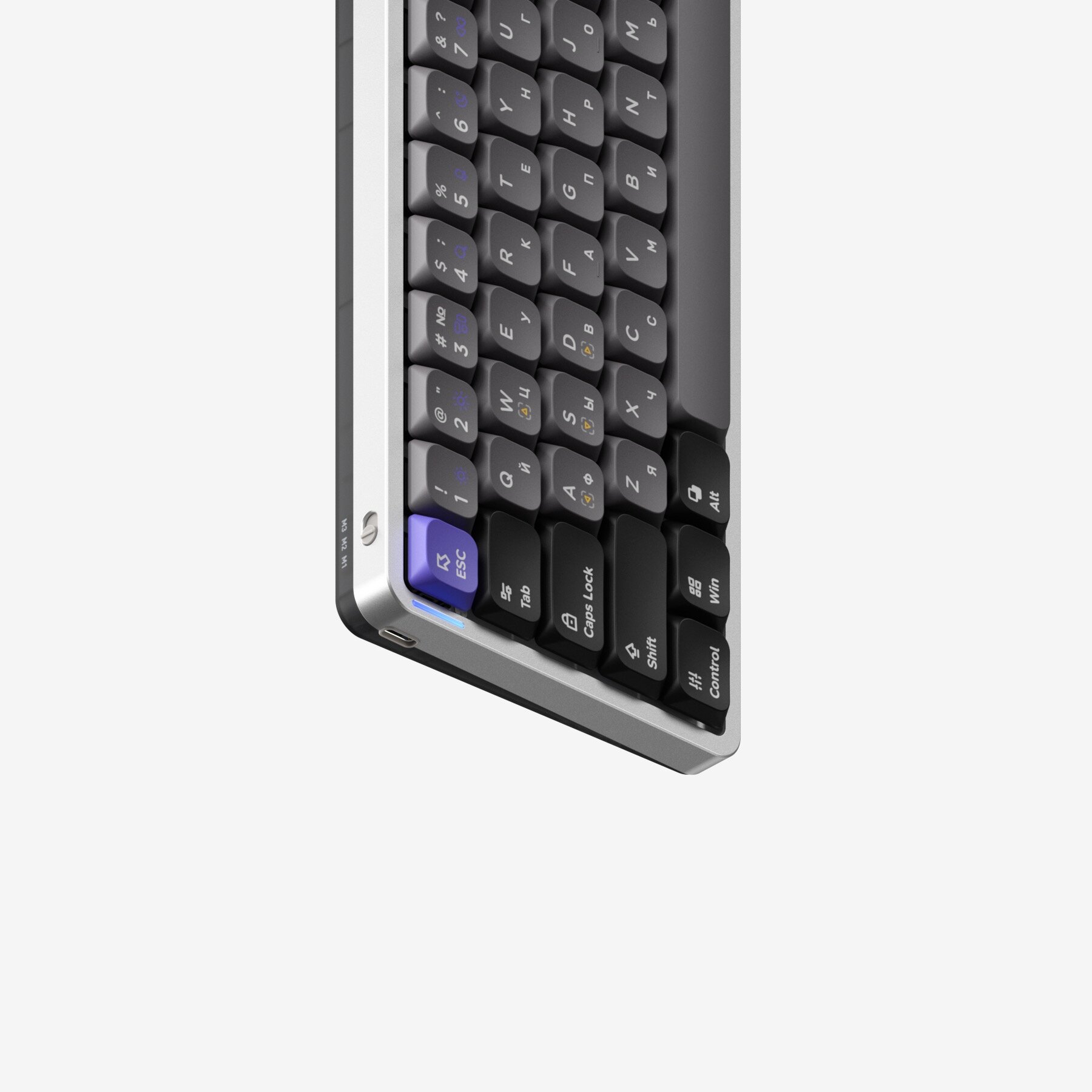 Ультратонкая клавиатура на магнитных свичах NuPhy Air60 HE, Low-Profile Magnetic Jade Pro Switch(русская раскладка) — фото 1