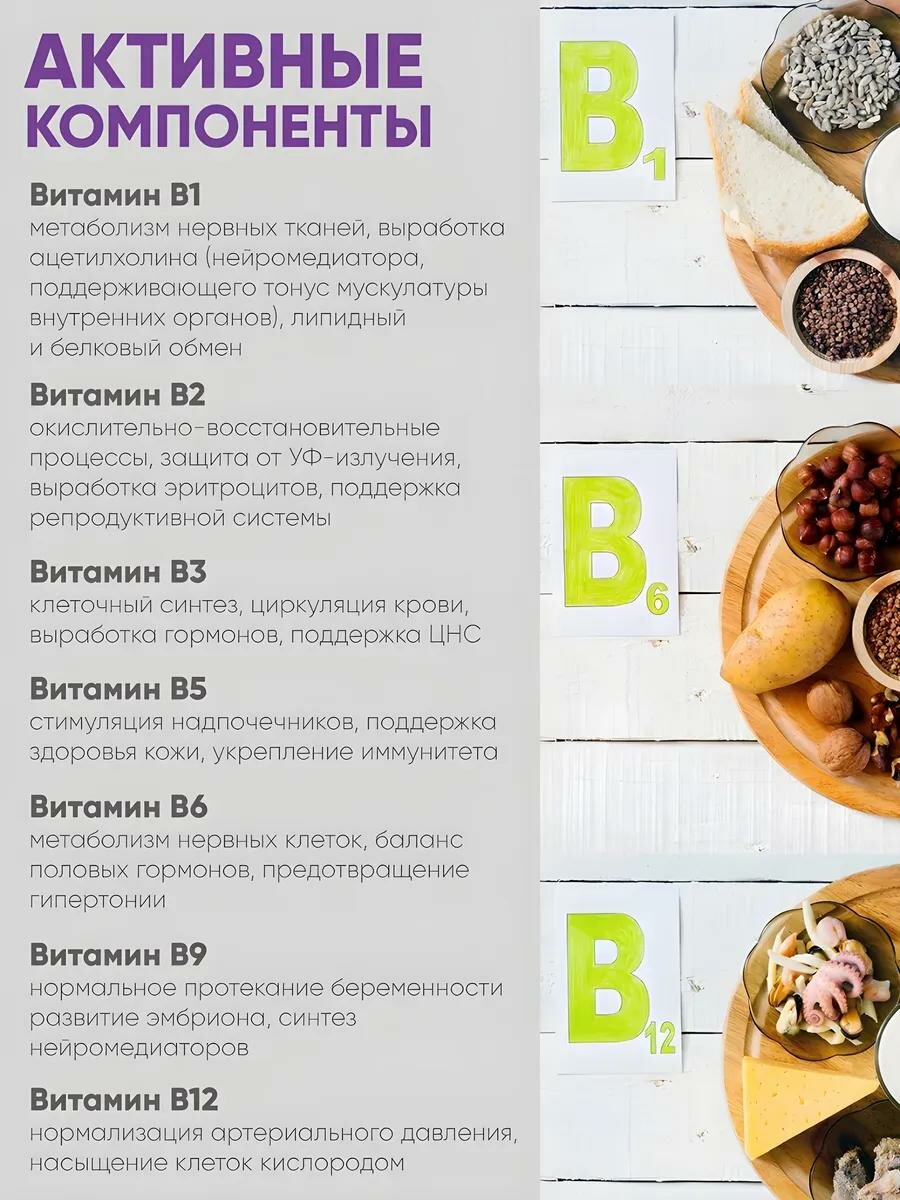 Витамины группы B для женщин и мужчин Vitamin B complex Qeep 90 капсул — фото 1