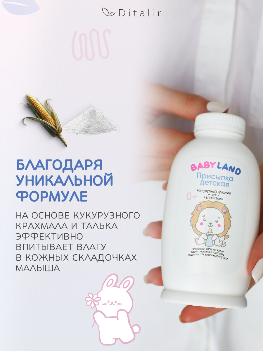 Присыпки Детские Присыпка детская натуральная BABYLAND 145 гр