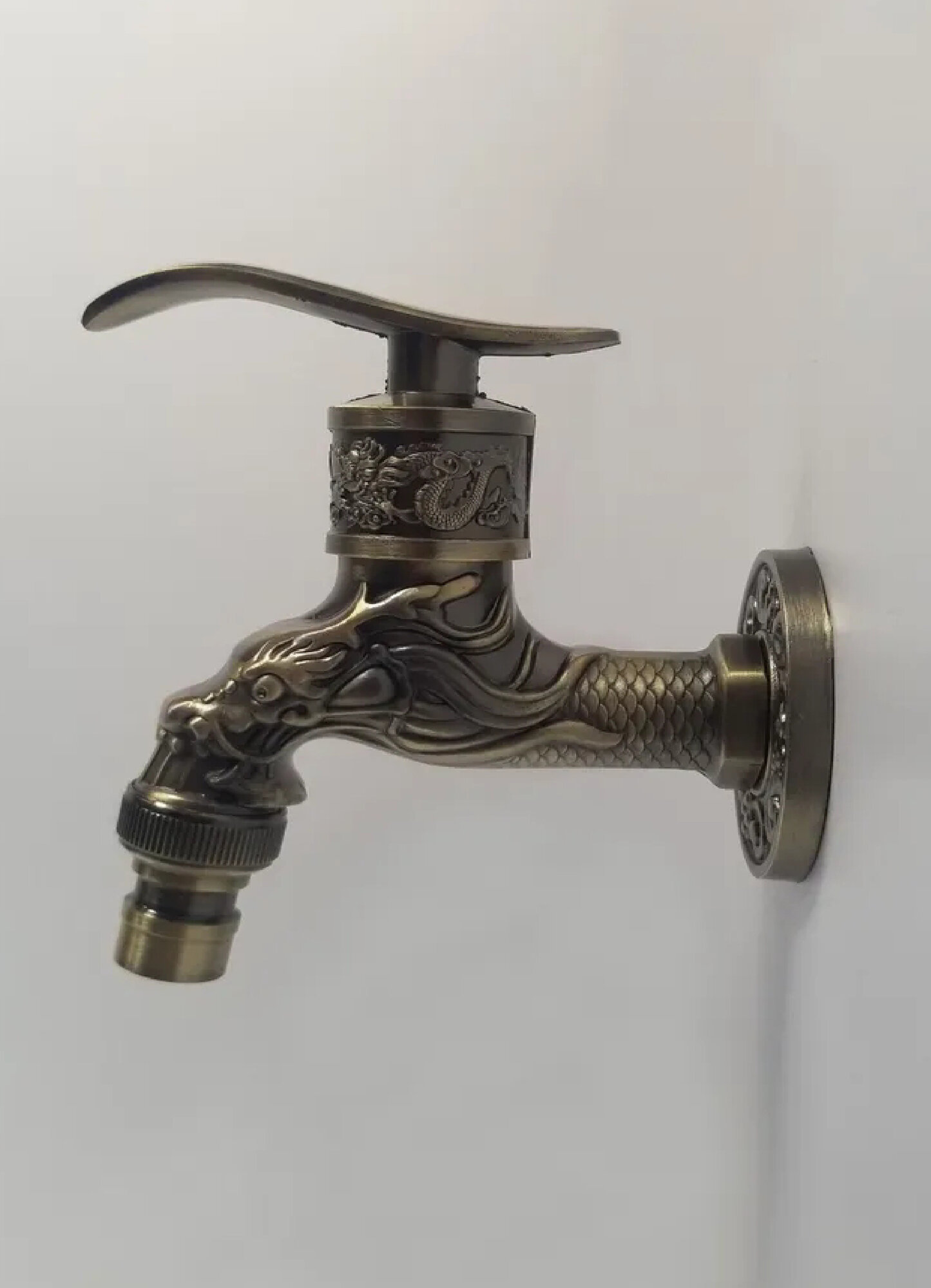 Кран водоразборный 1/2" со штуцером для подключения шлангов, санакс, цвет Бронза (9255) — фото 1