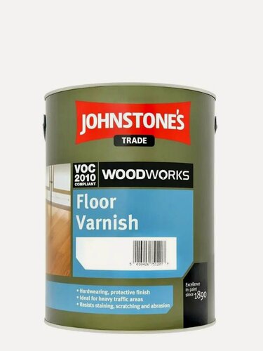 Изображение товара Паркетный лак Johnstone's Floor Varnish, глянцевый, полиуретановый, 5 л