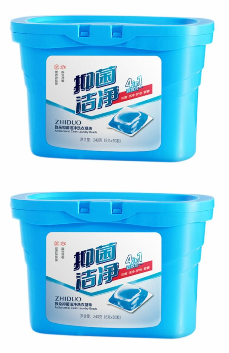 ZHIDUO Капсулы для стрики, 4 в 1 Антибактериальные, 30 шт по 8 гр, 2 уп