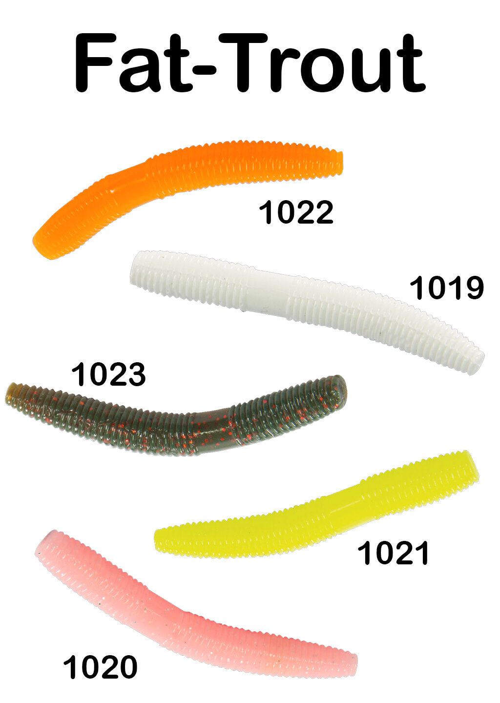 Силиконовая приманка "Volzhanka Fat-trout 50" цвет 1023 (в упак. 12шт) темно-зеленый