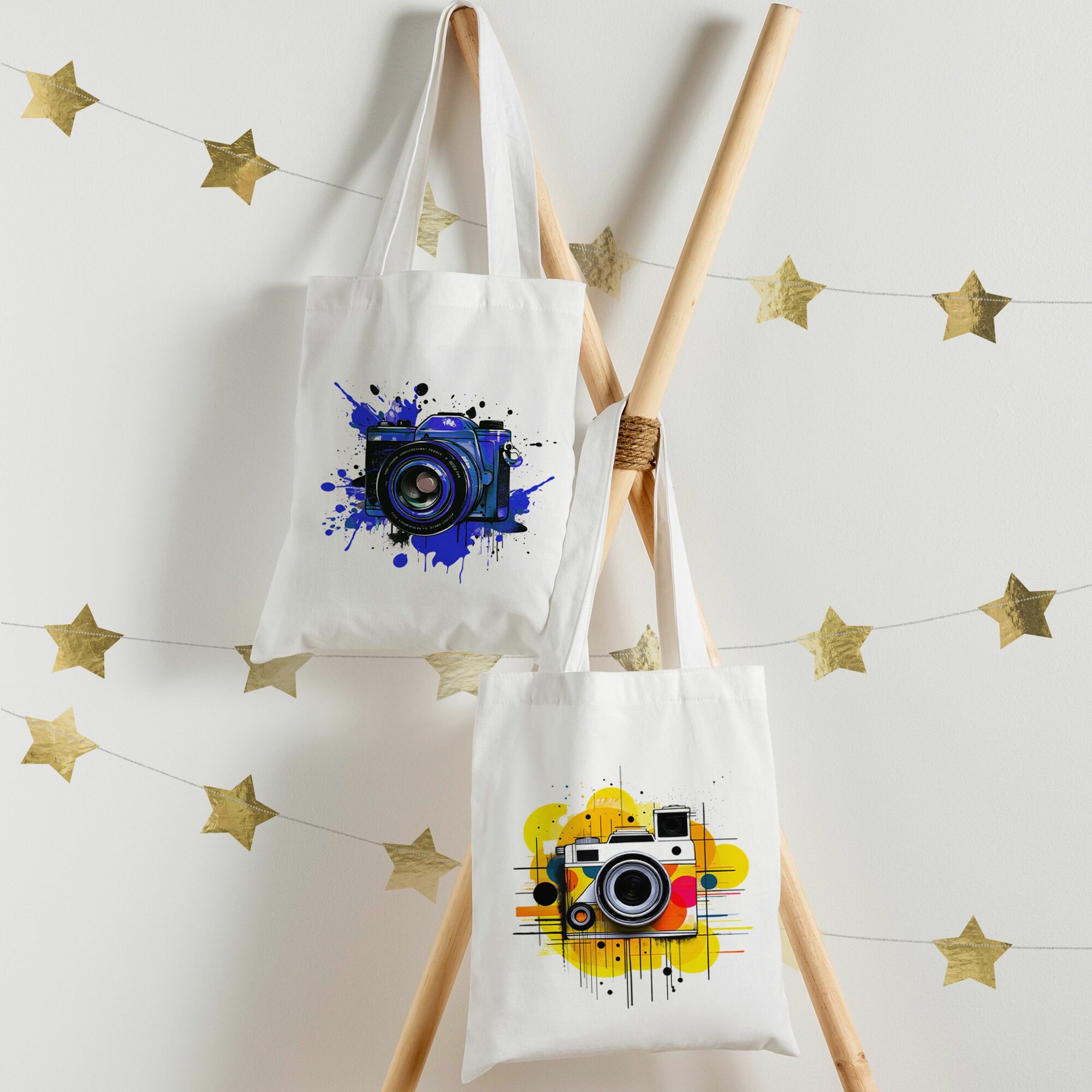 Комплект сумок шоппер Gerasim, 2 шт., синий, розовый, желтый