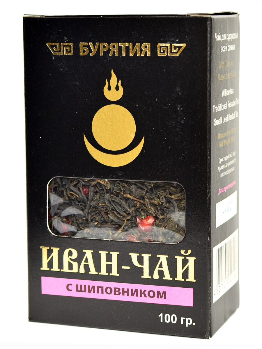 Иван-чай с шиповником коробка, 100 гр