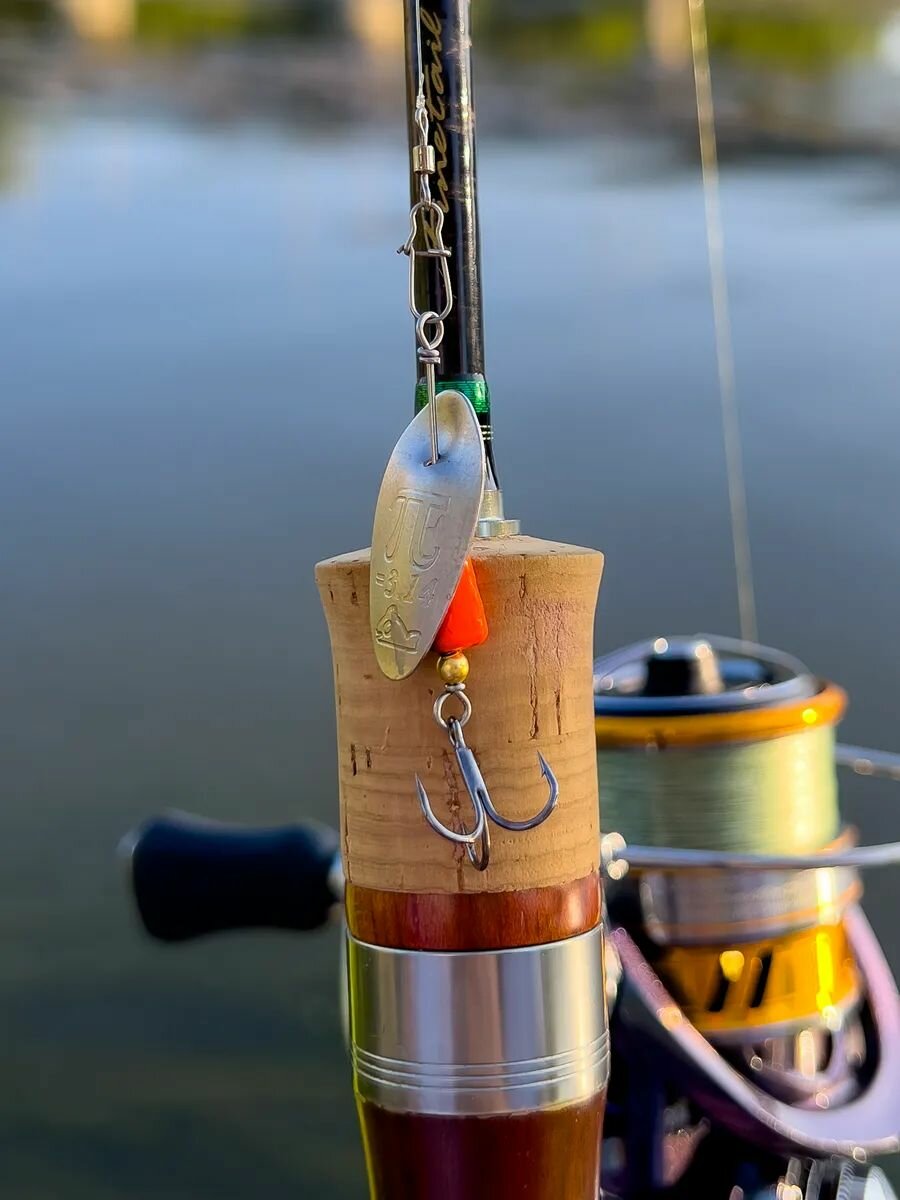 Блесна вращающаяся Зябликов ПИ, тройной крючок 12, 3.1г, вертушка для щуки, окуня — фото 1