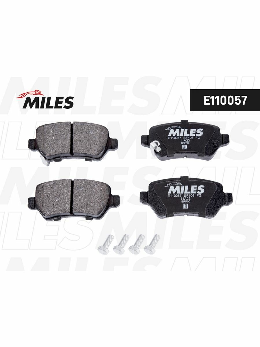 Тормозные колодки дисковые задние MILES E110057 для CHEVROLET Corsa, OPEL Astra, KIA Venga