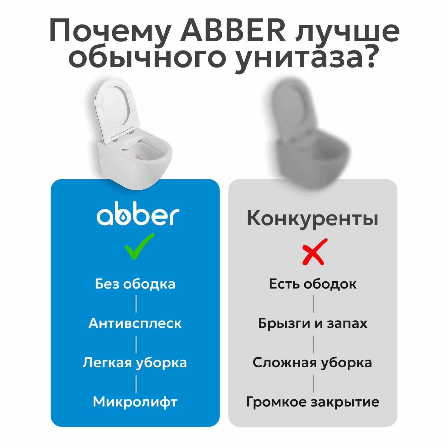 Унитаз-компакт Abber Bequem безободковый, черный матовый