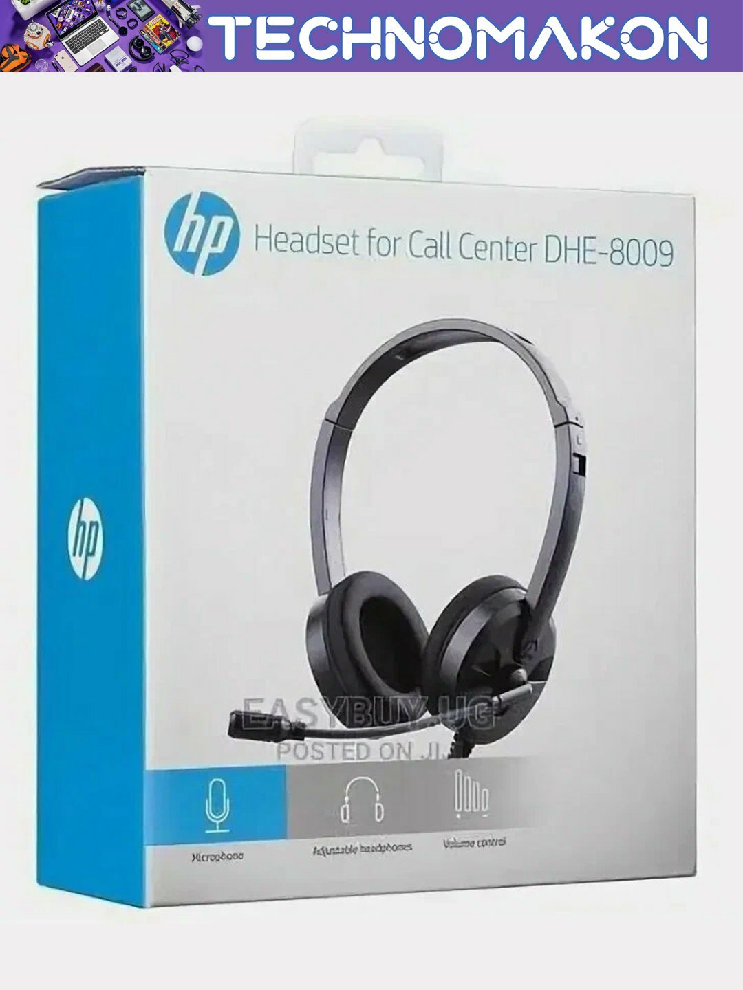 Наушники HP DHE-8009, проводные, вкладыши, с регулировкой громкости