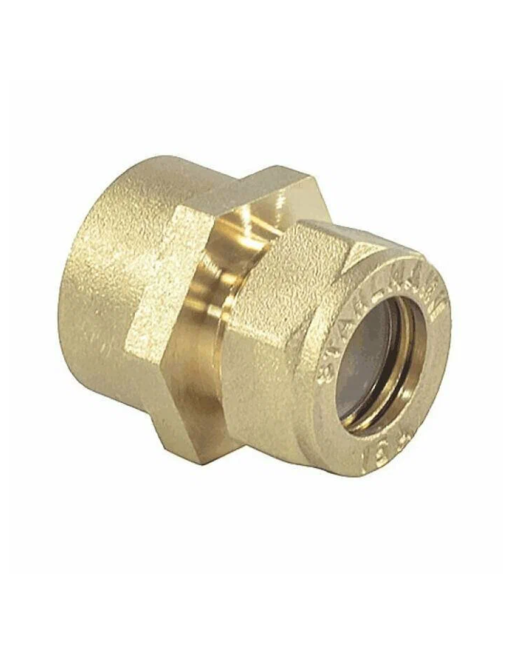 Муфта STAHLMANN SSFL1503/4BEF латунь нержавеющая сталь обжимное соединение резьба 15Aх3/4