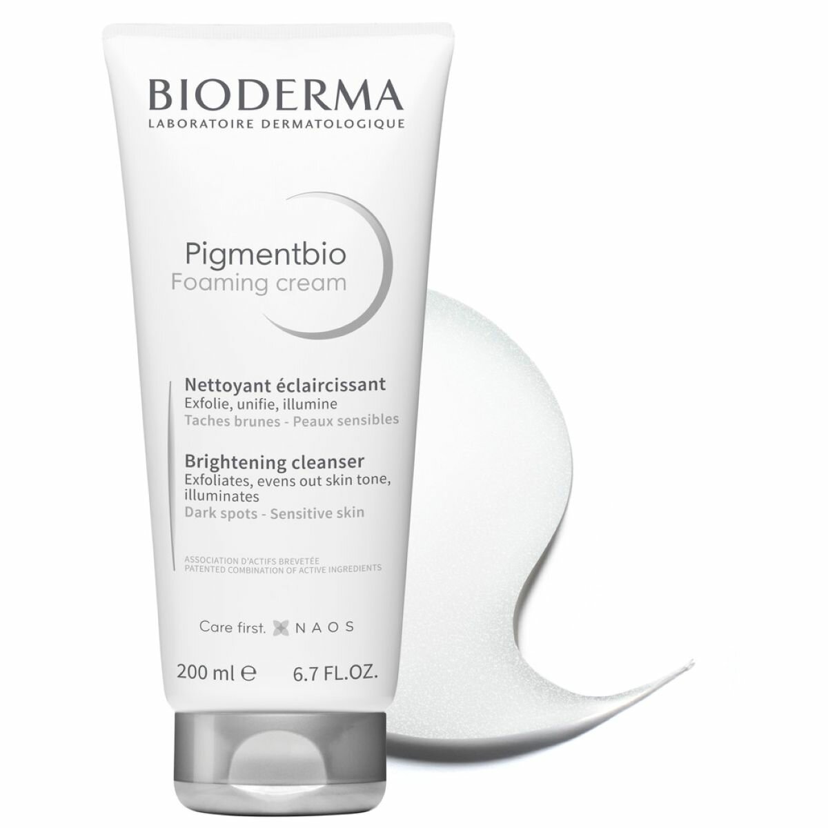 БИОДЕРМА ПИГМЕНТБИО Осветляющий и очищающий крем, 200 мл | BIODERMA Pigmentbio Foaming Cream — фото 1