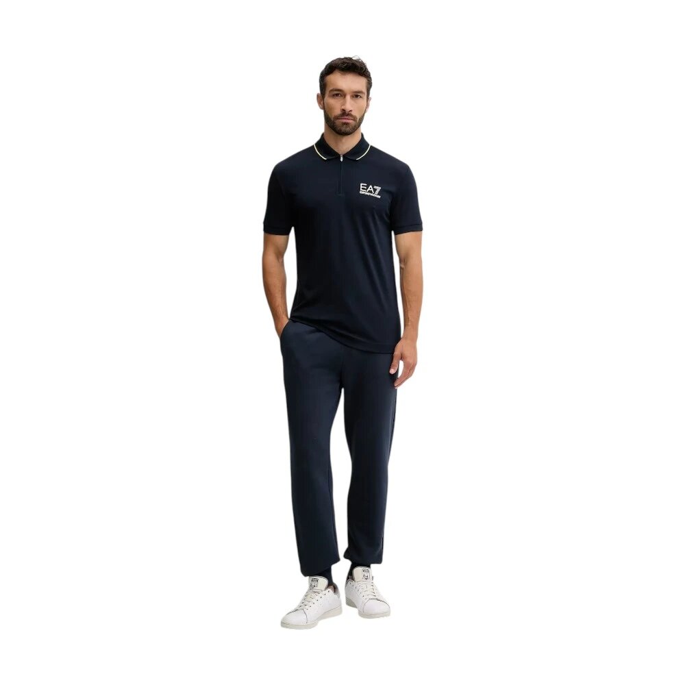 Поло EA7 EMPORIO ARMANI, размер L, синий — фото 1