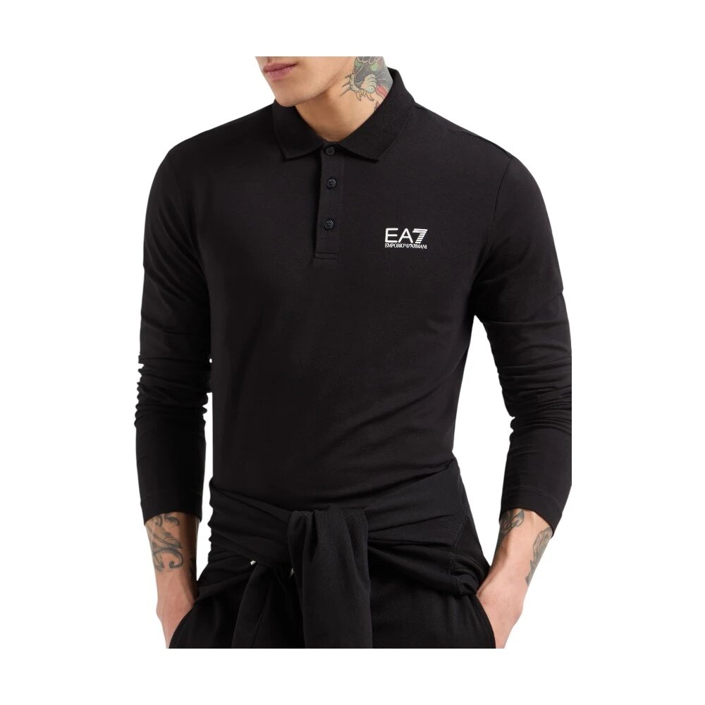 Поло EA7 EMPORIO ARMANI, размер M, черный — фото 1