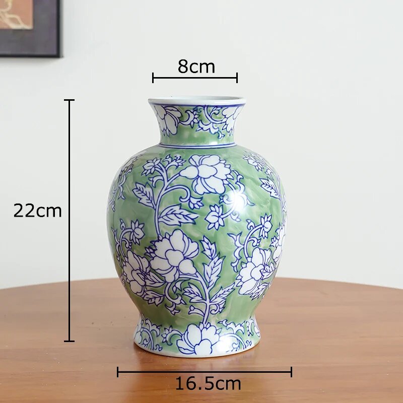Blue and White Porcelain Vase Plant Pot Table Decoration Flowers Arrangement Multiple Styles Flower Vases Room Aesthetic Decor E